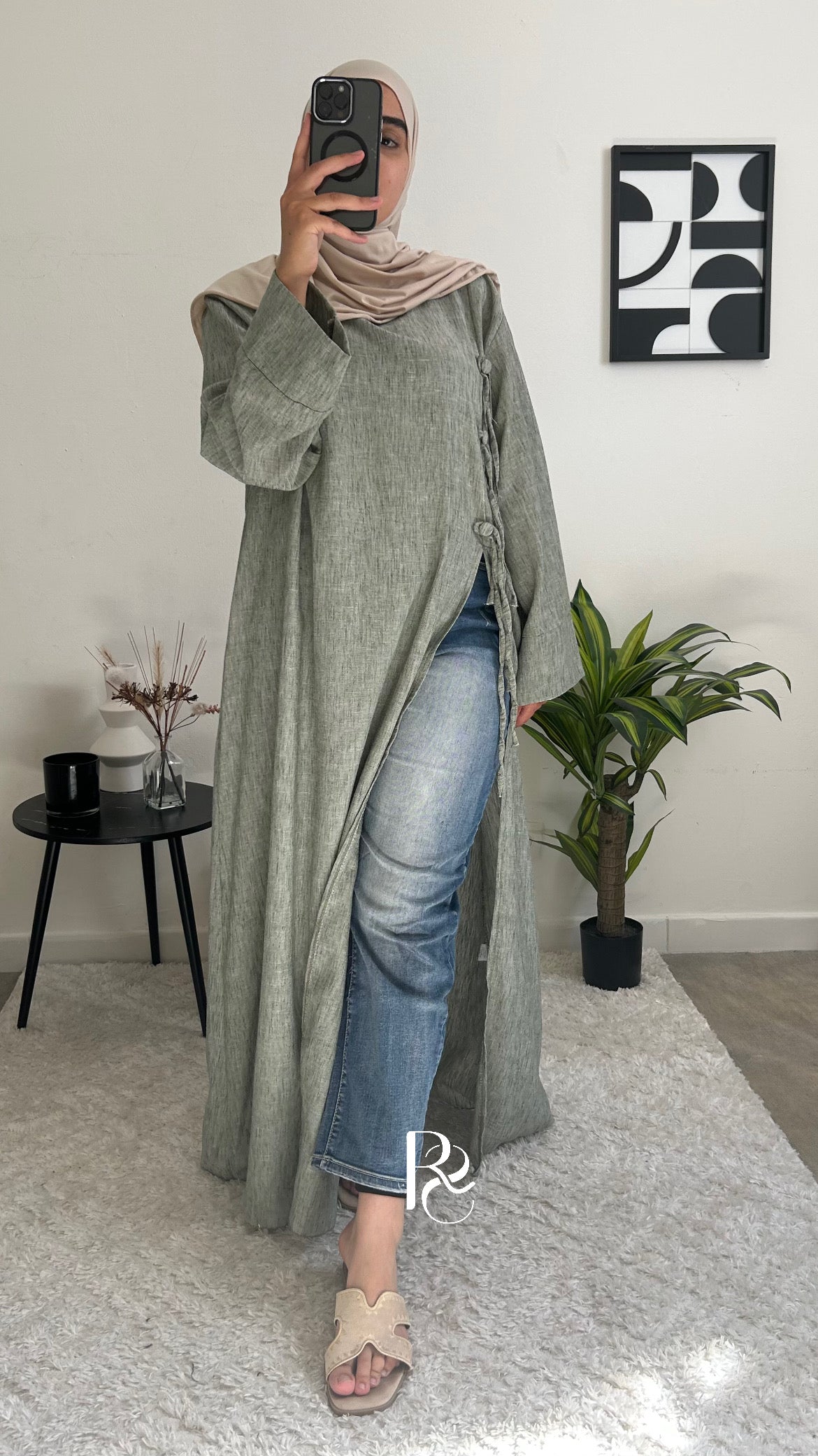 Kimono a noeud gris