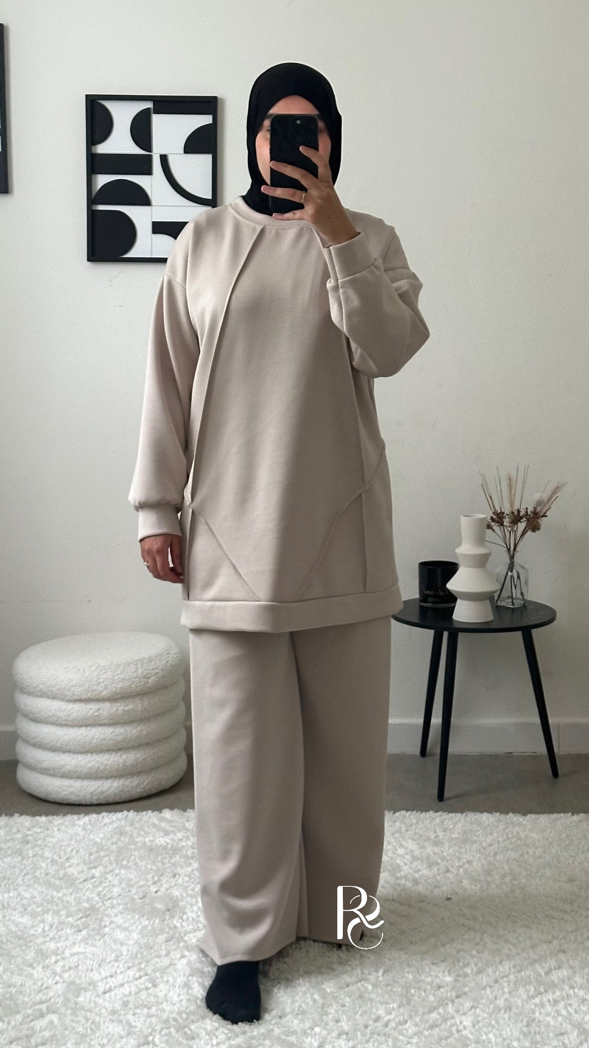 Ensemble jogging beige