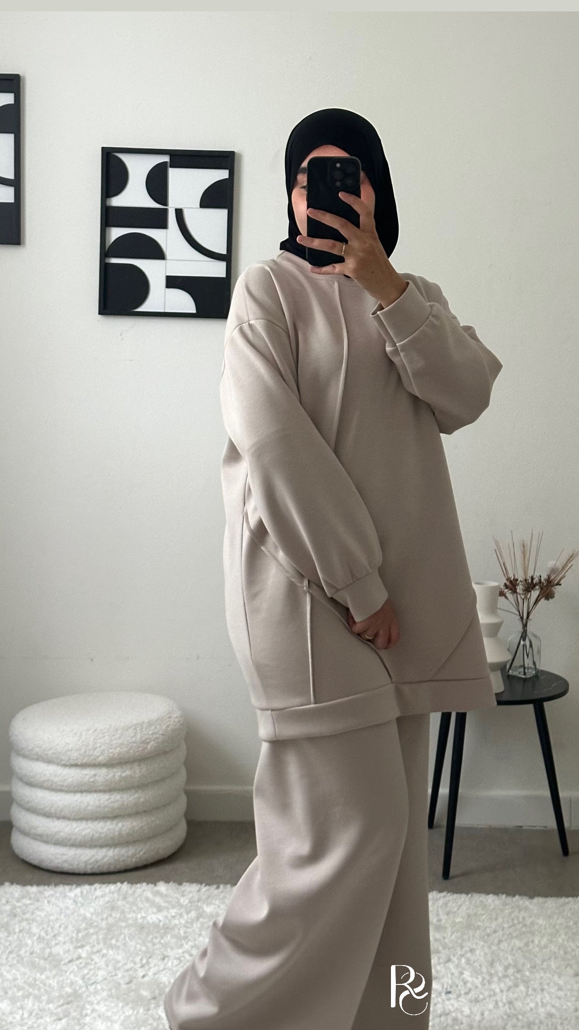 Ensemble jogging beige