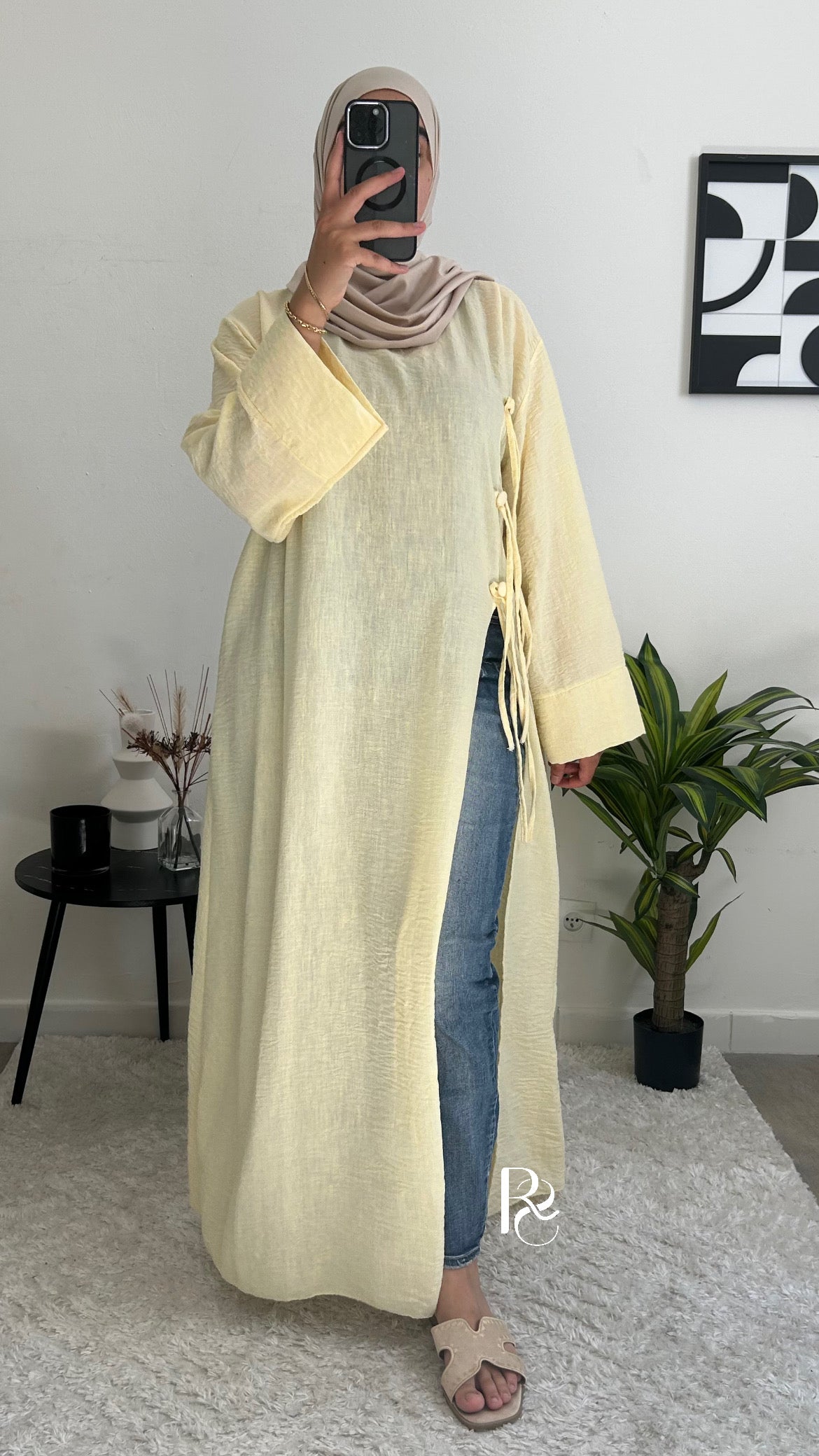 Kimono à noeud jaune