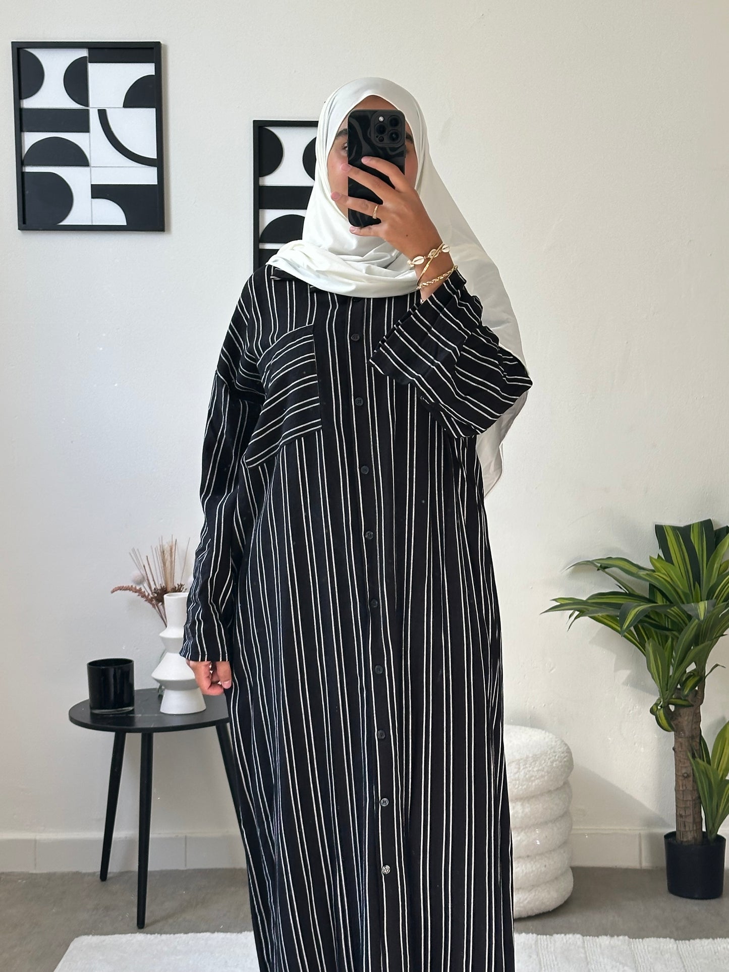 Robe chemise Shahida noir
