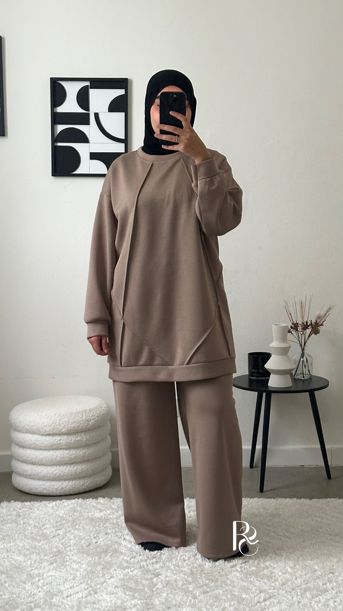Ensemble jogging taupe
