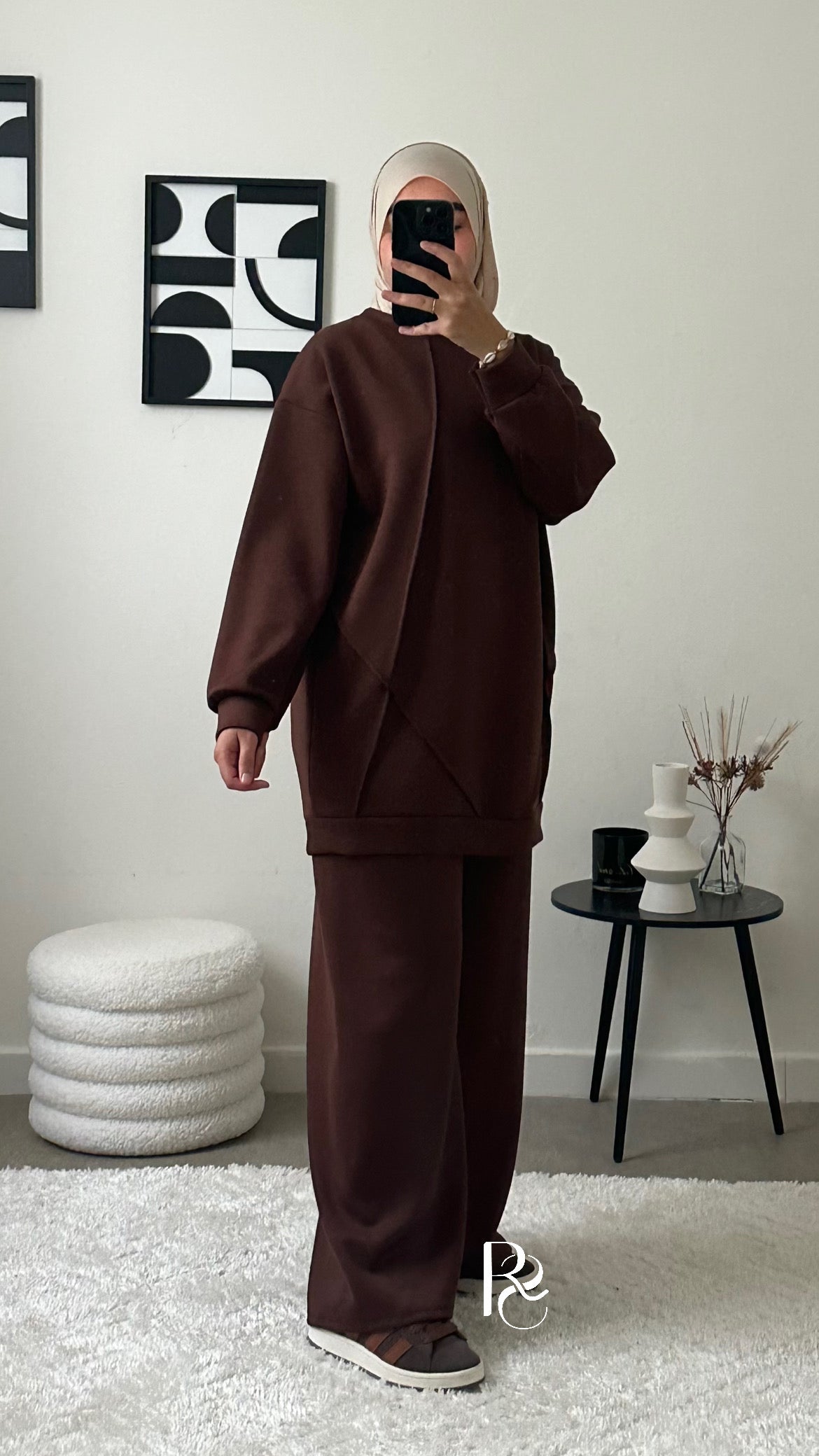 Ensemble jogging marron