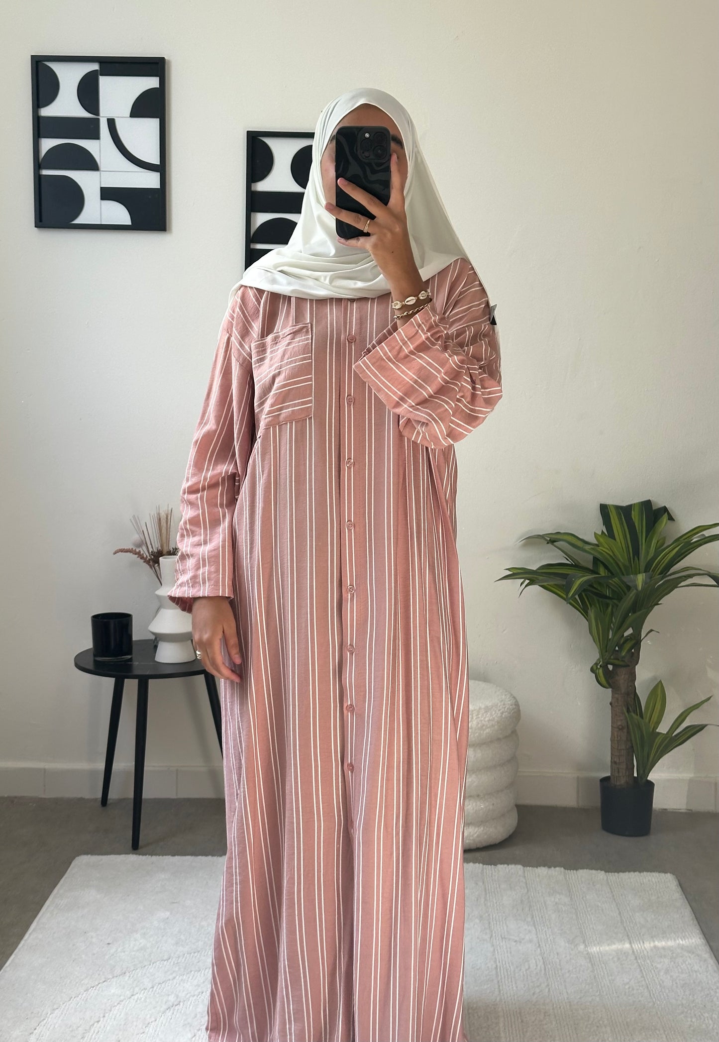 Robe chemise Shahida rose
