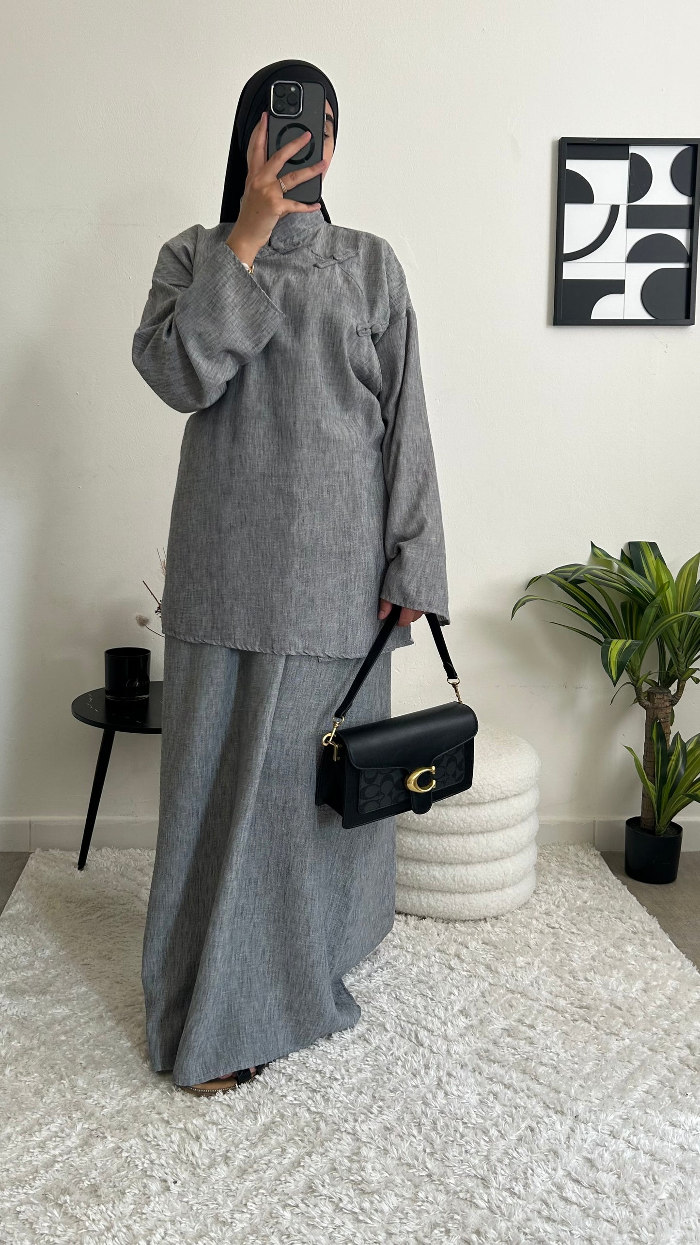 Ensemble Tokyo jupe gris