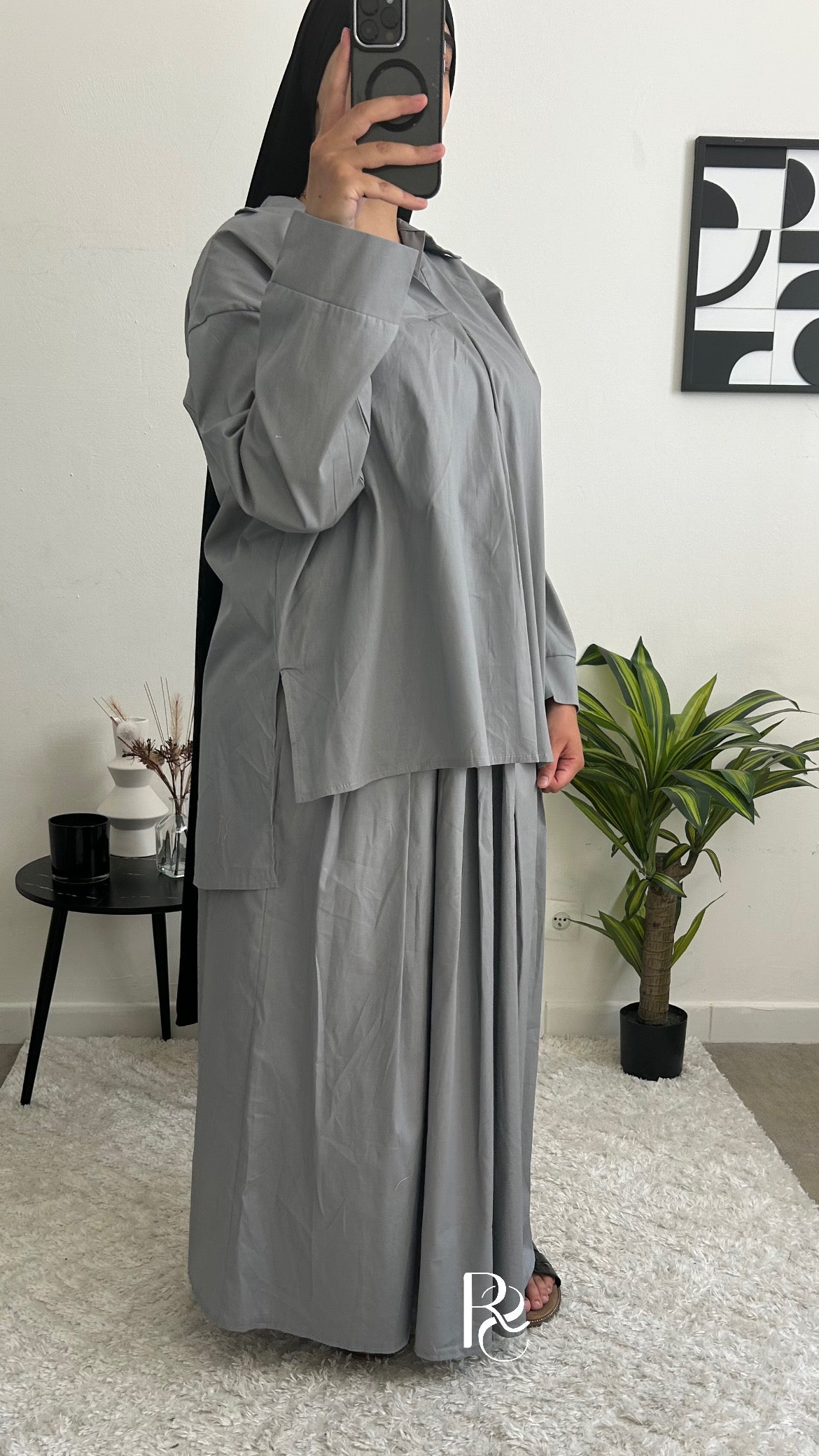 Ensemble jupe gris