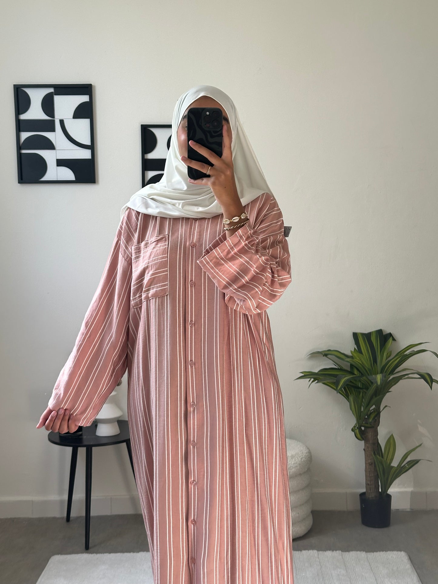Robe chemise Shahida rose