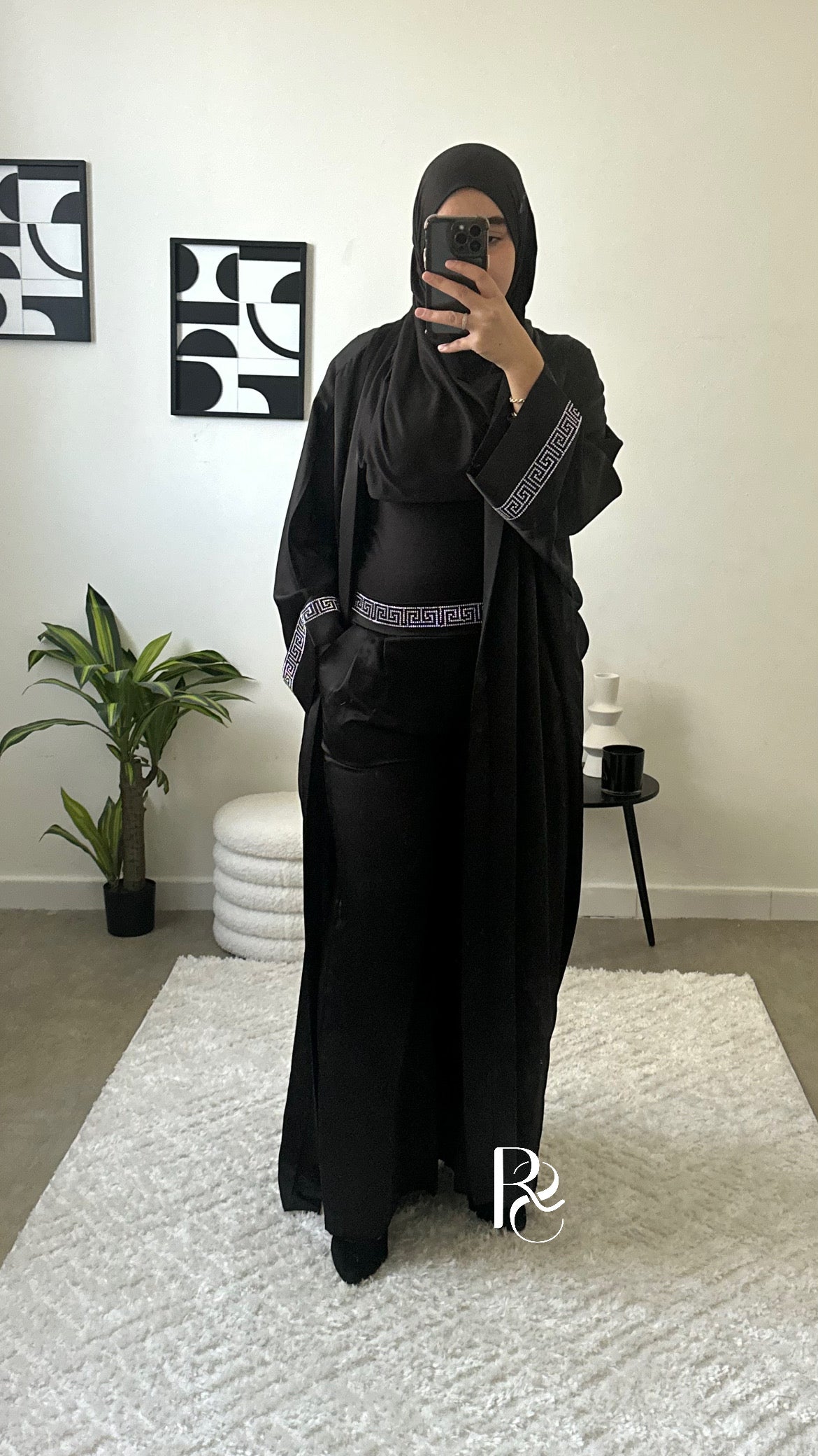 Ensemble strass noire