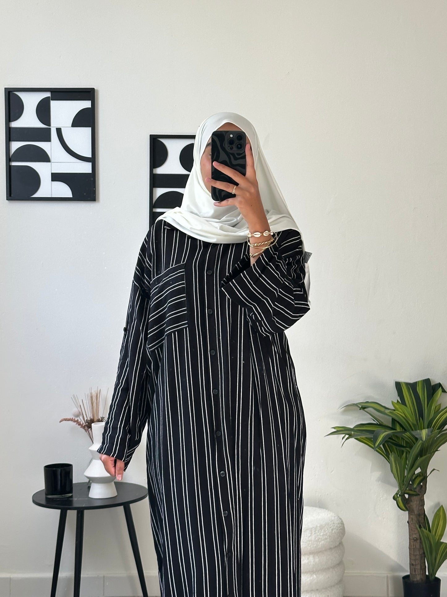 Robe chemise Shahida noir