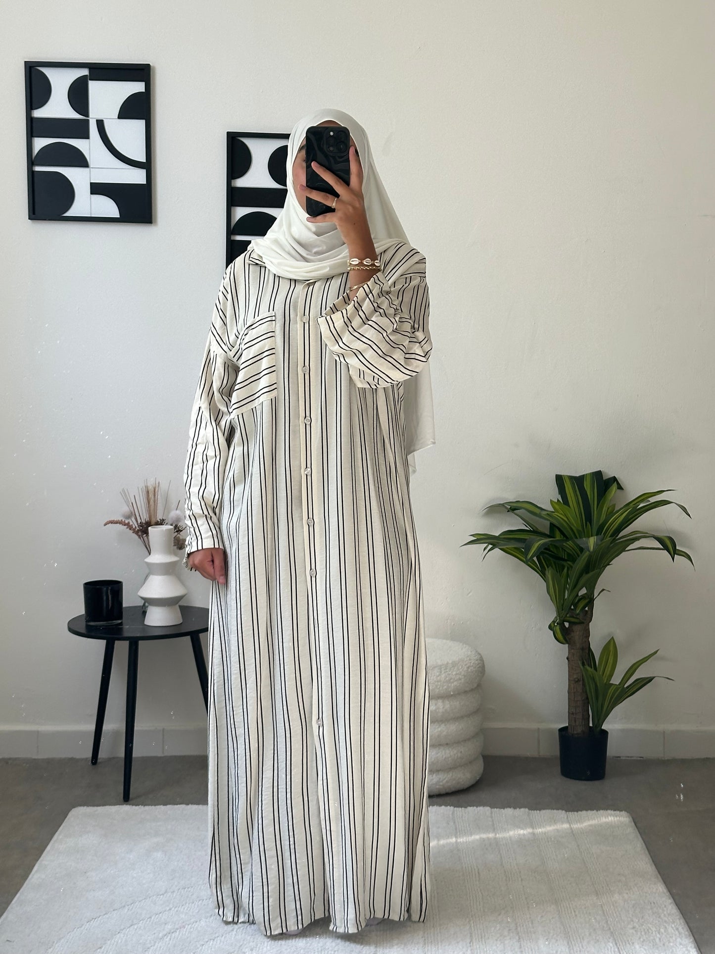 Robe chemise Shahida beige