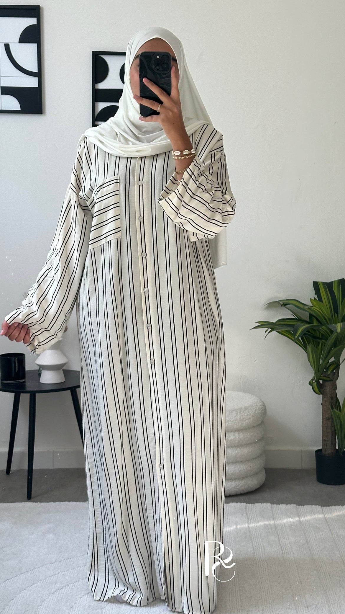 Robe chemise Shahida beige