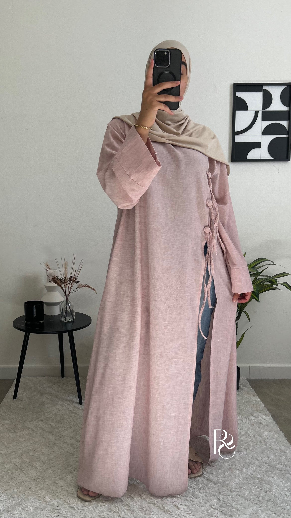 Kimono à noeud rose