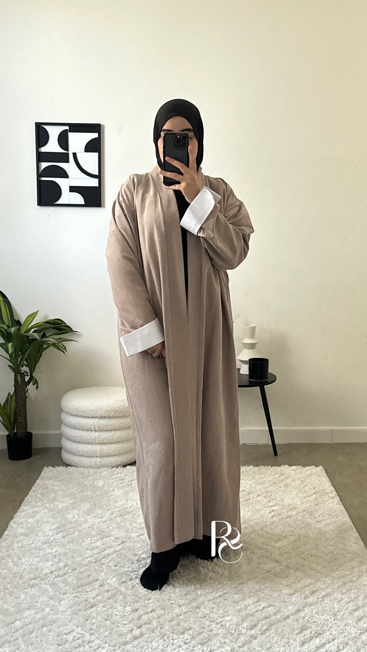 Veste daim taupe
