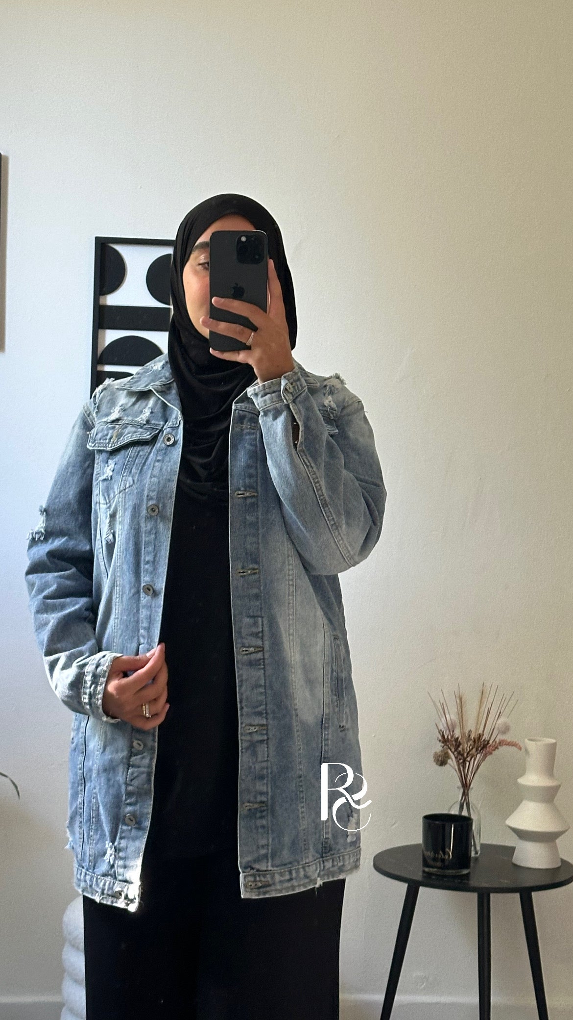 Veste en jean longue