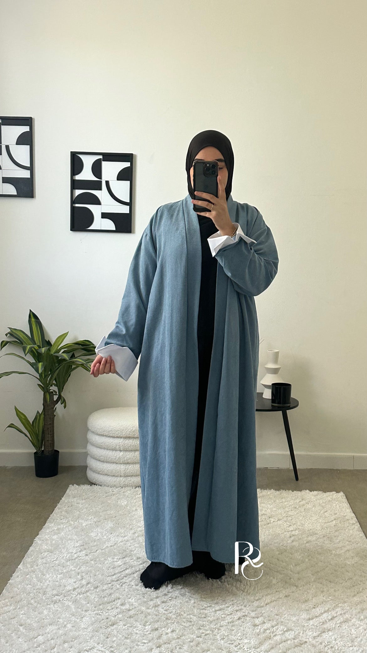 Veste daim bleu