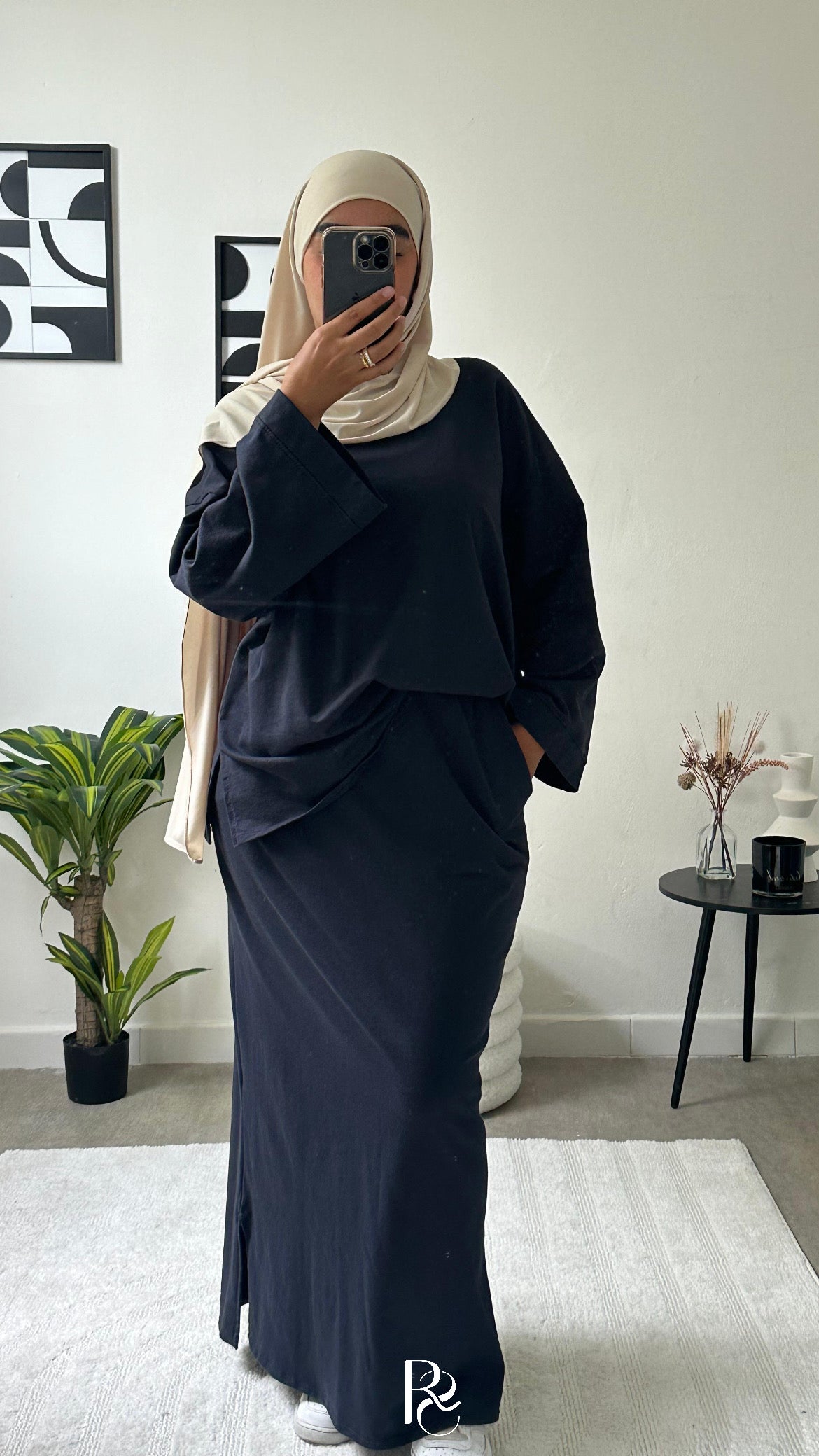 Ensemble Coton Isra bleu
