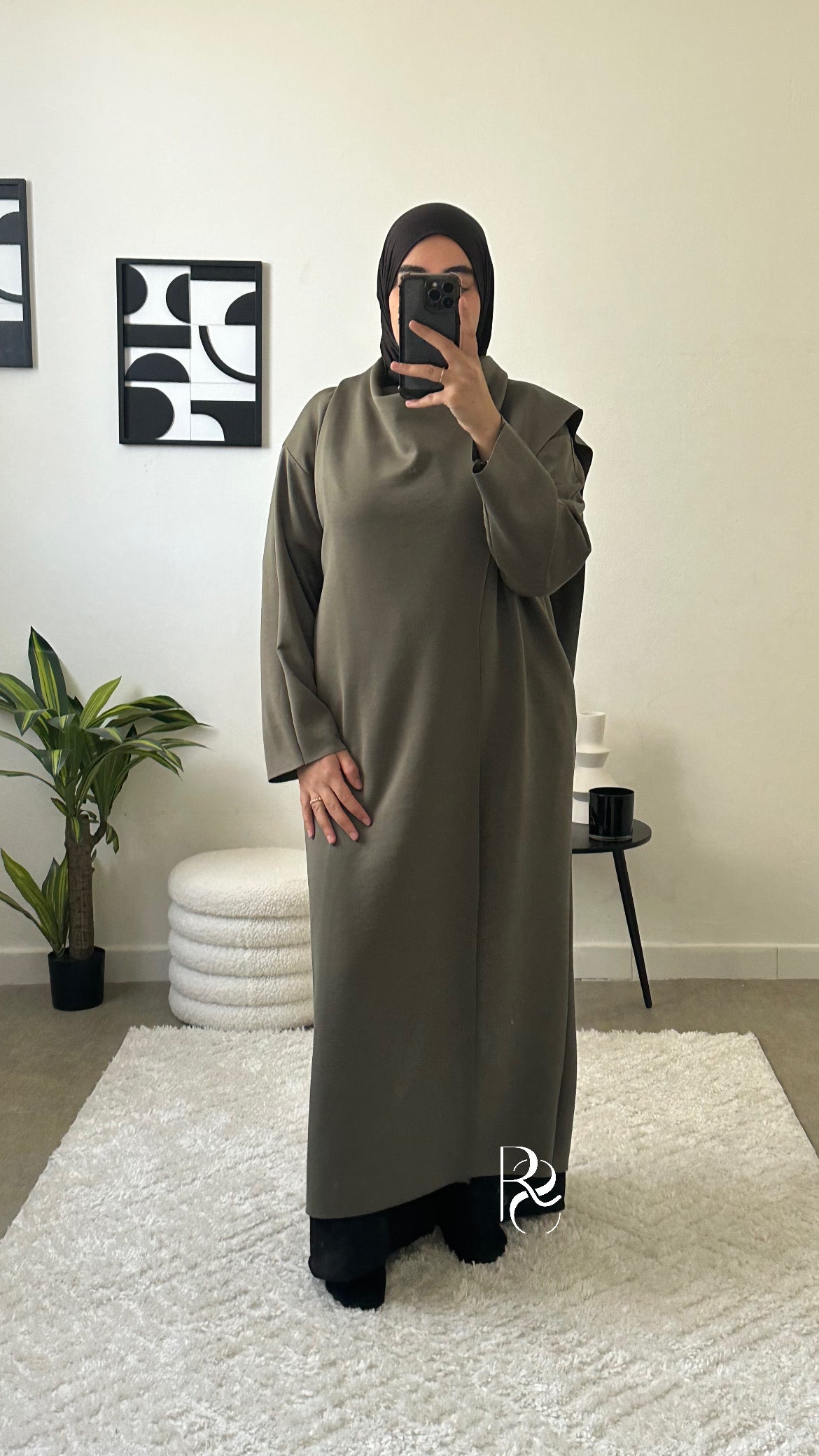Veste cape kaki