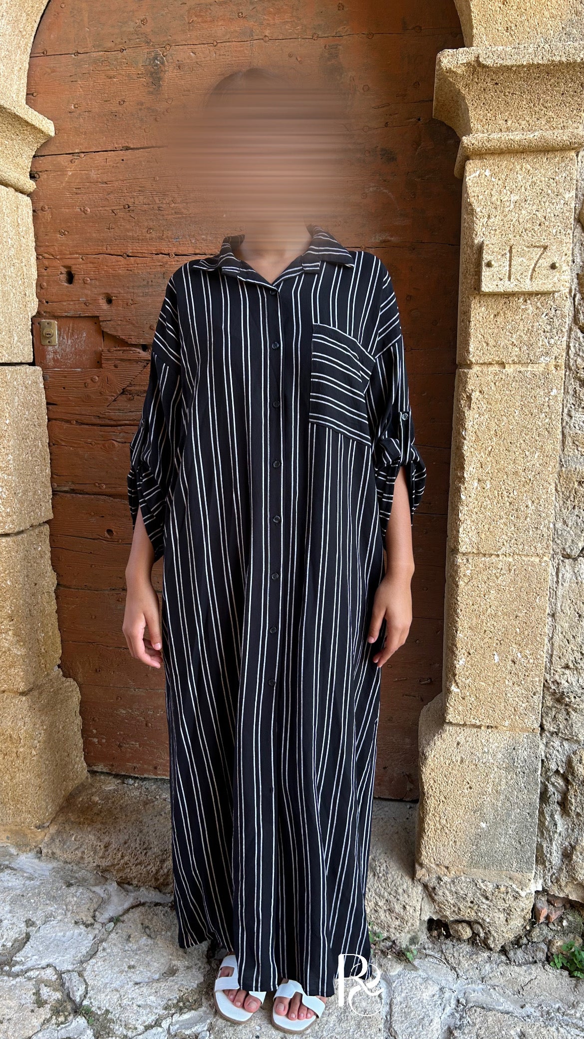 Robe chemise Shahida noir