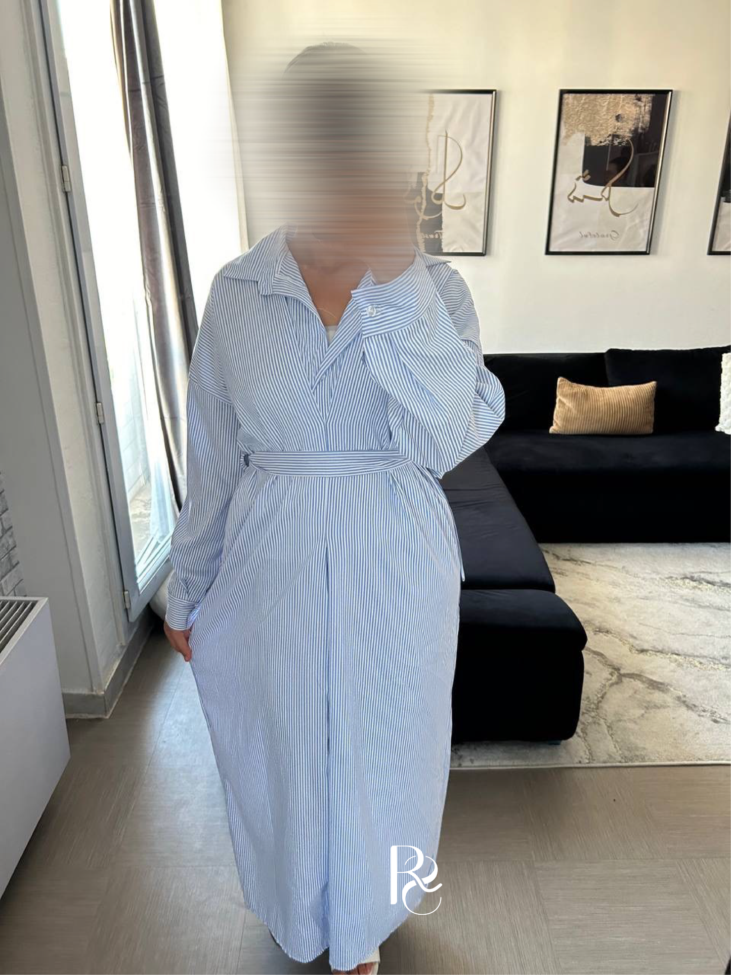 Robe chemise Roumayssa bleu
