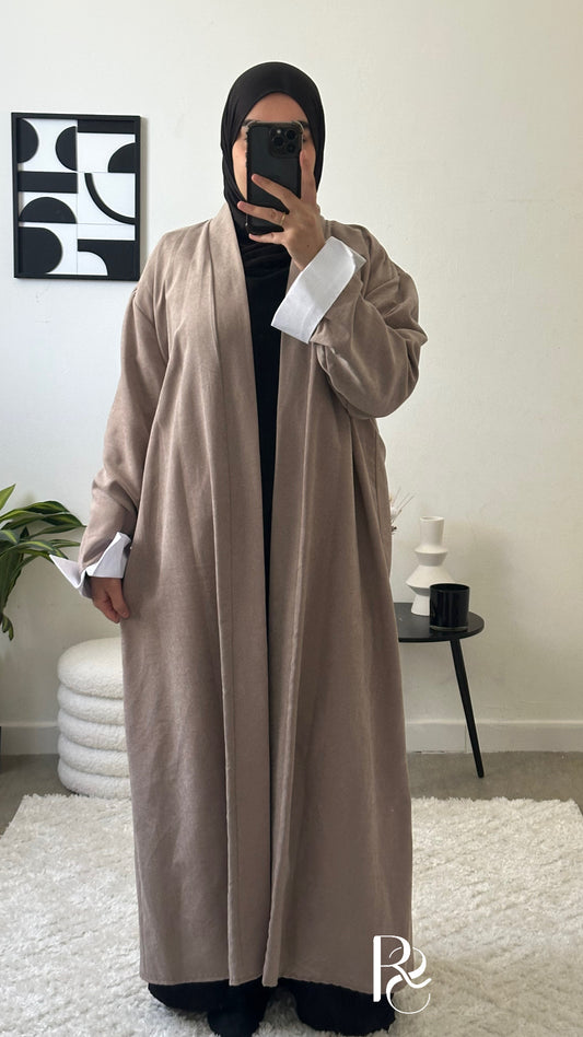 Veste daim taupe