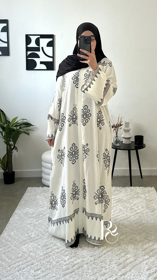 Robe à motif écru & noire