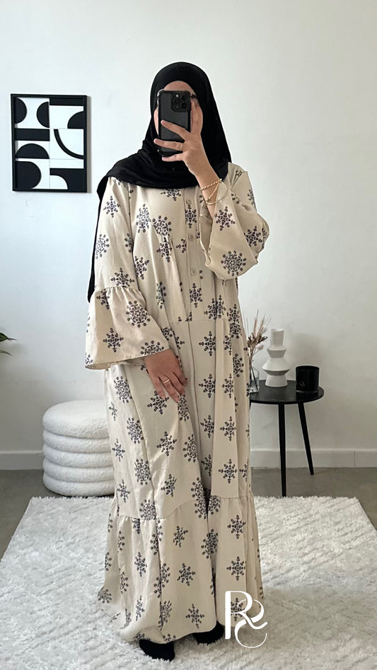 Robe à motif beige