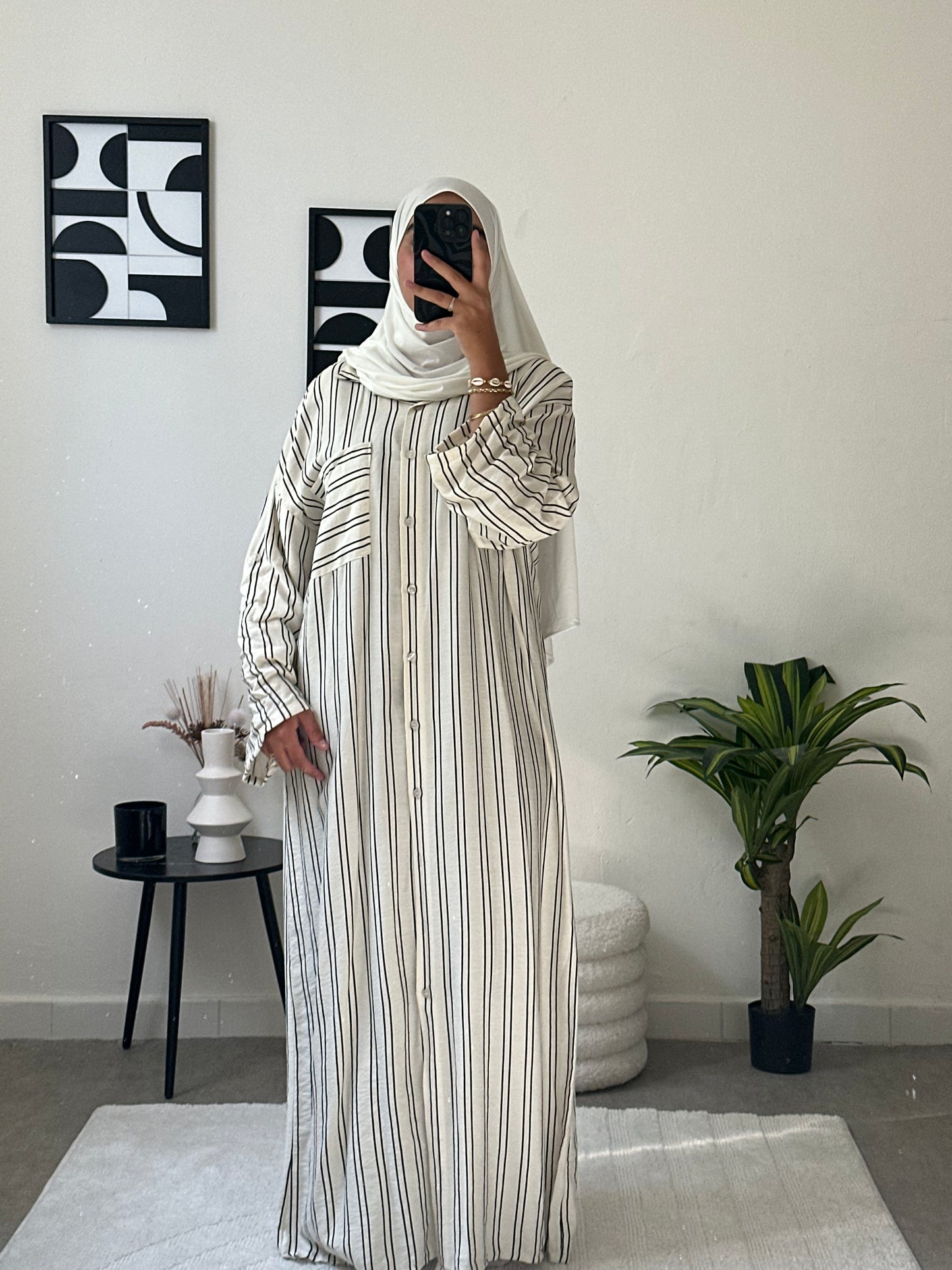 Robe chemise Shahida beige