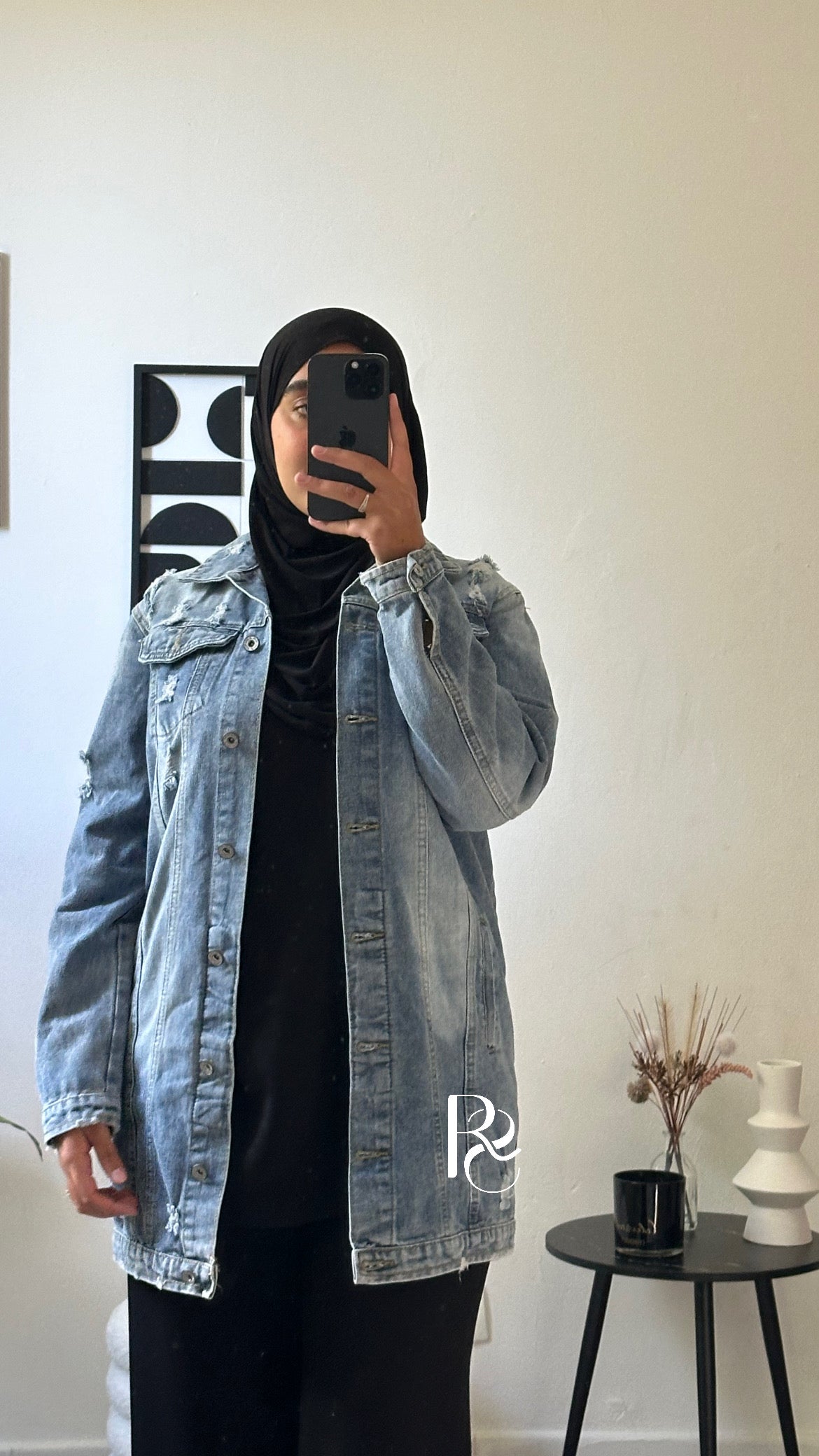 Veste en jean longue