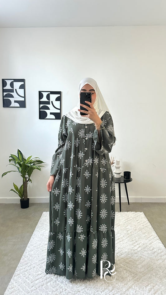 Robe à motif kaki