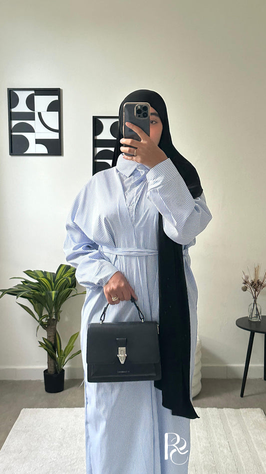 Robe chemise Roumayssa bleu