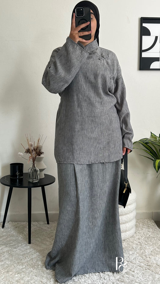 Ensemble Tokyo jupe gris