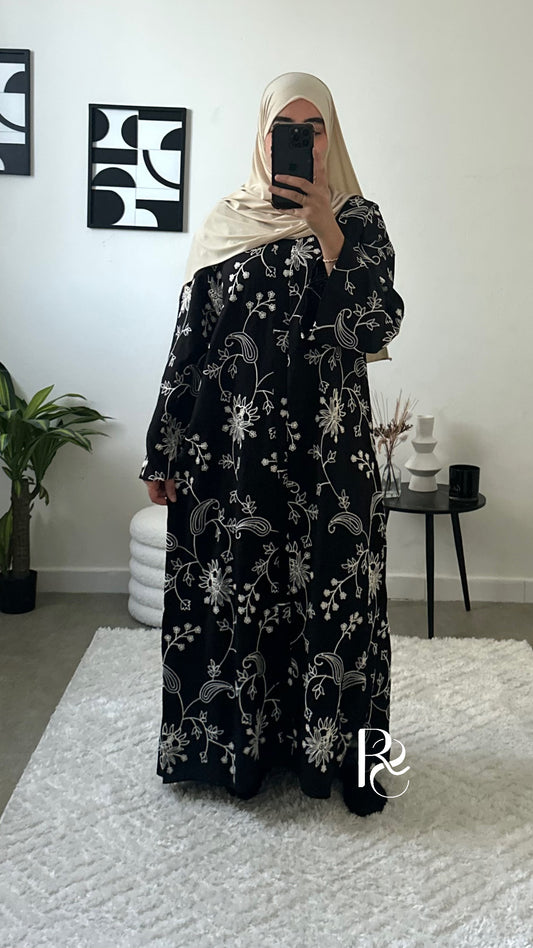 Robe noir à motif