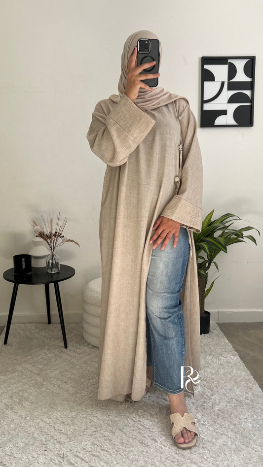 Kimono à noeud taupe