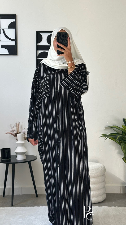 Robe chemise Shahida noir