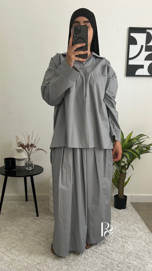Ensemble jupe gris