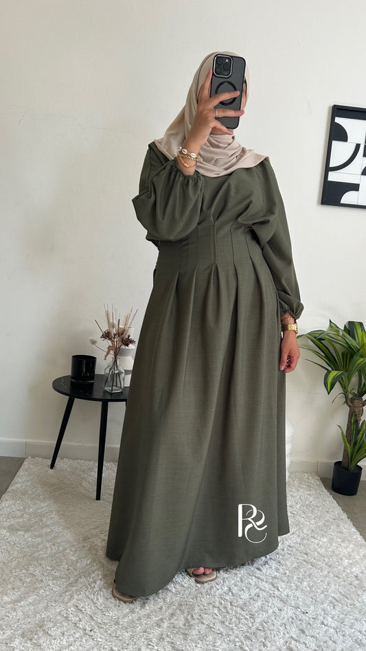 Robe cintrée kaki
