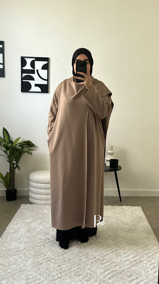 Veste cape taupe