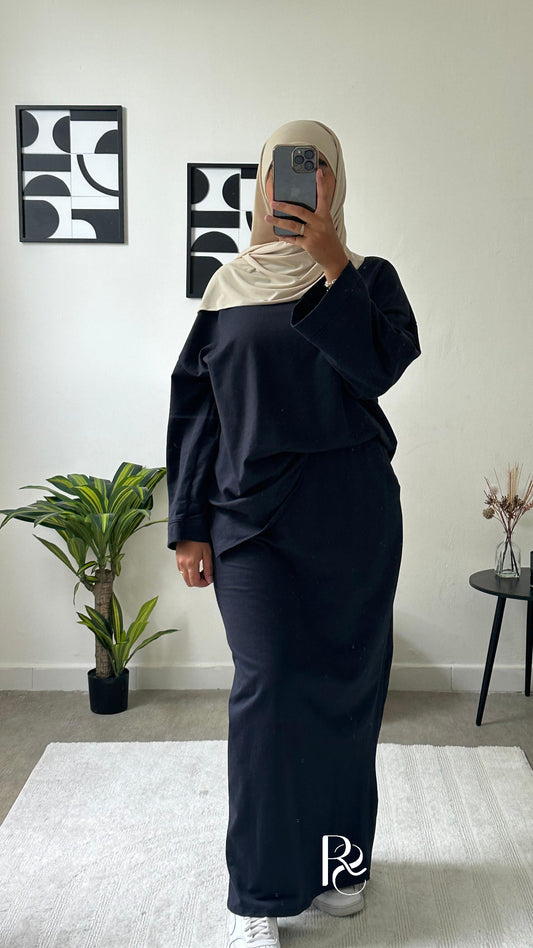 Ensemble Coton Isra bleu